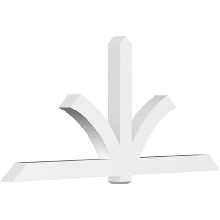 Ekena Millwork Redmond Architectural Grade PVC Gable Bracket, 108"W x 49 1/2"H x 6"D x 6"F, 11/12 Pitch GBP108X50X0606RED00